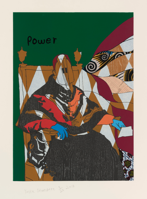 Yinka Shonibare, Power, from Unstructured Icons, 2018, Relief print