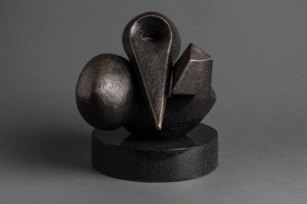 Edoardo Villa, Small Round Composition, Bronze Scultpure