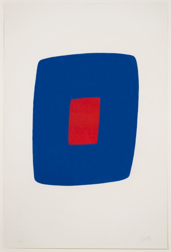 Ellsworth Kelly, Dark Blue with Red, 1964-65