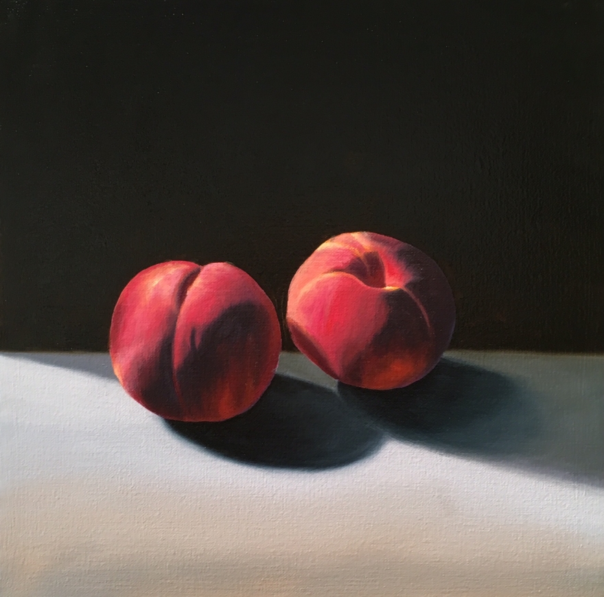 Bruce Cohen, Two Peaches, 2016, Oil on canvas