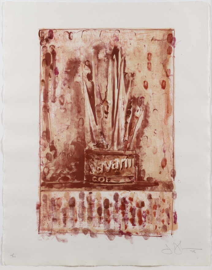 Jasper Johns, Savarin 3 (Red), Lithograph