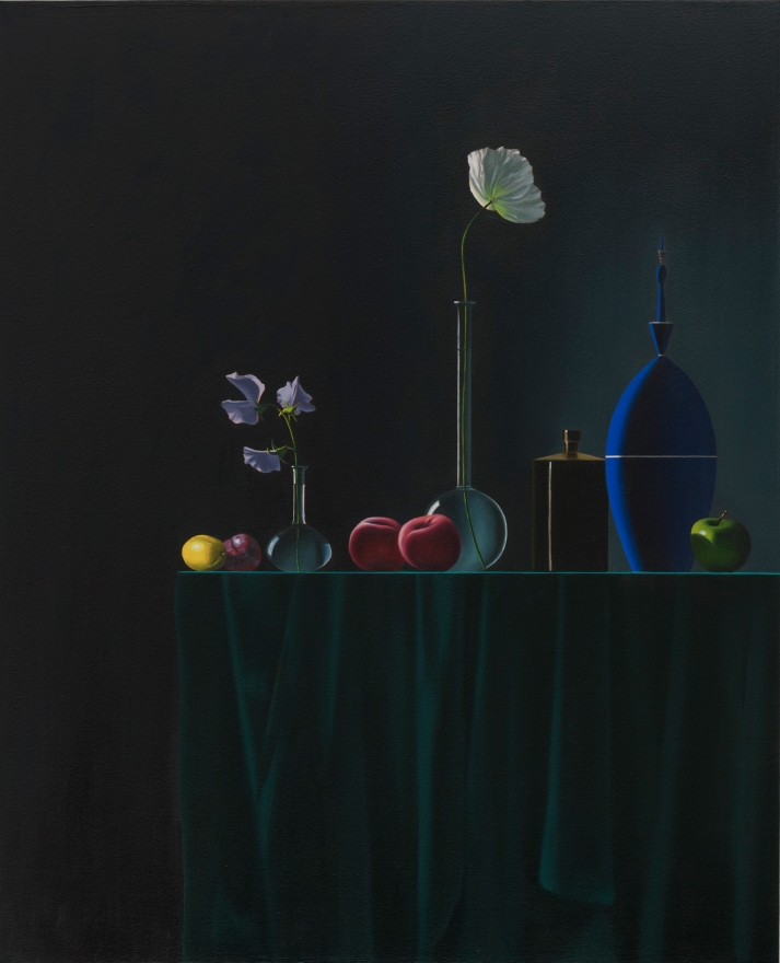Bruce Cohen, Line of Objects, 2018, Oil on canvas, painting