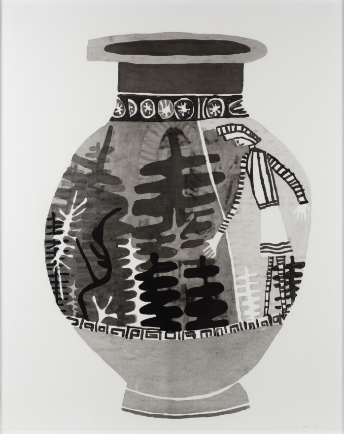 Jonas Wood, Untitled, 2010, Monoprint with handpainting (WO104)