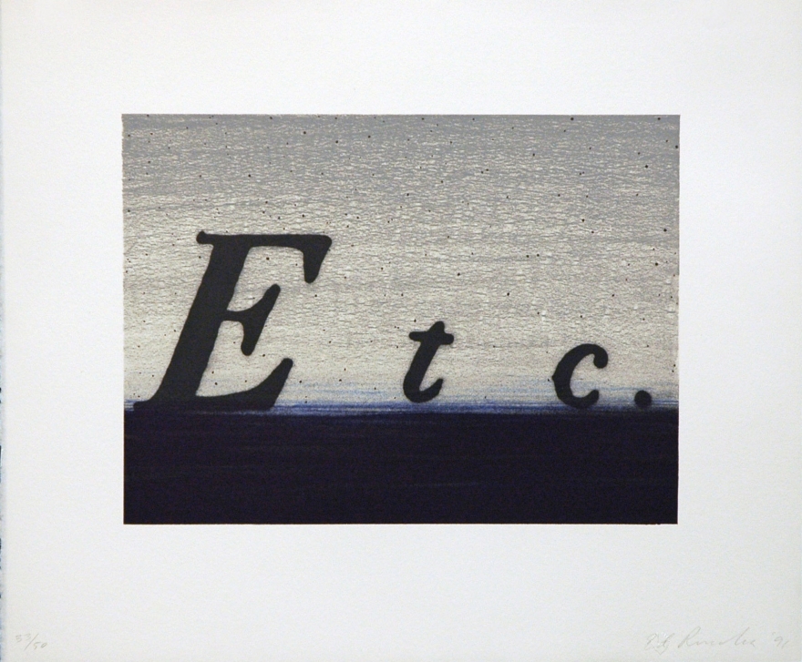Ed Ruscha, Etc. 1991, Lithograph,